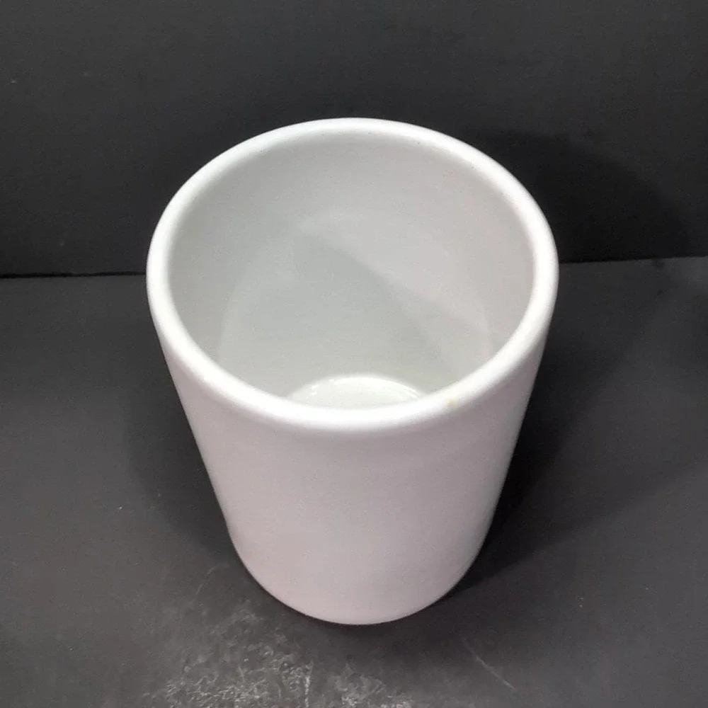 ALCO Industries White Ceramic Crock, Tools or Utensils Holder, Kitchen Organizer